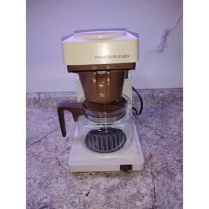 Vintage Retro Proctor Silex Automatic Drip 10 Cup Coffeemaker A415AL w/ Glass